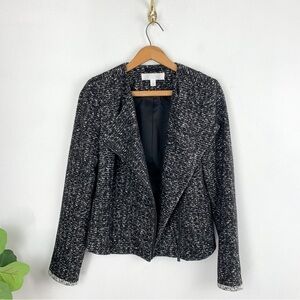 Emerson Rose Asymmetric Zip Up Moto Style Jacket Sz S